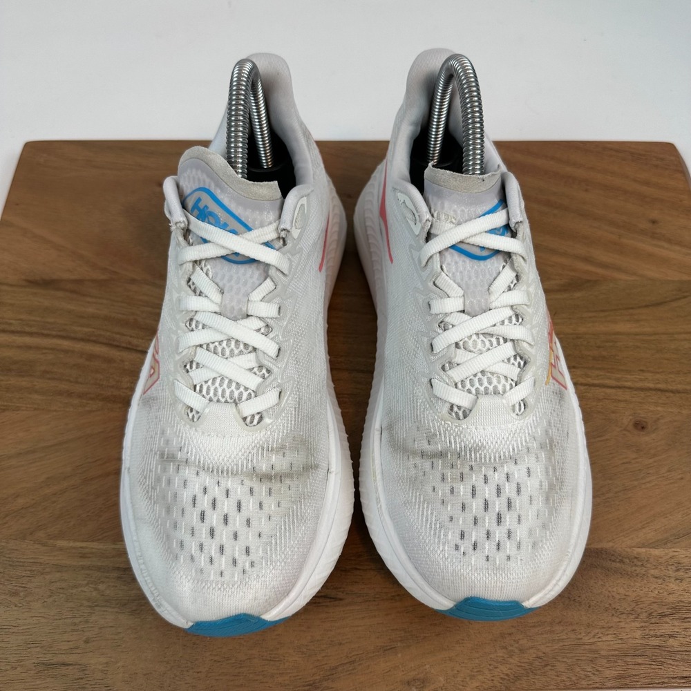 Hoka One One Womens Mach 6 Running Shoes Size‎ 7.5 B White Sneakers Shoes GUC - Picture 4 of 8